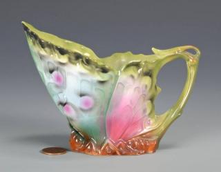 Appraisal: Royal Bayreuth Butterfly Creamer Royal Bayreuth figural closed-wing butterfly creamer