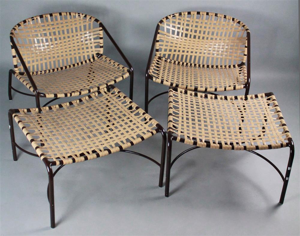 Appraisal: CLASSIC BROWN JORDAN KANTAN SET OF TWO CHAIRS WITH MATCHING