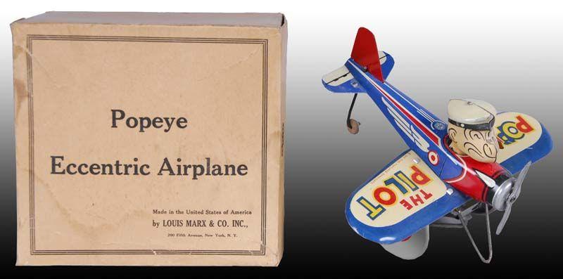 Appraisal: Marx Tin Wind-Up Popeye The Pilot Toy with Origina Description