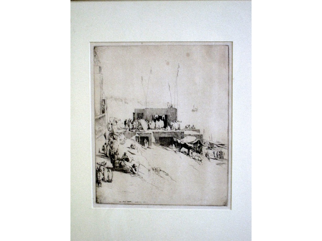 Appraisal: ERNEST STEPHEN LUMSDEN RE RSA Etching 'The Sitala Manil Benares'