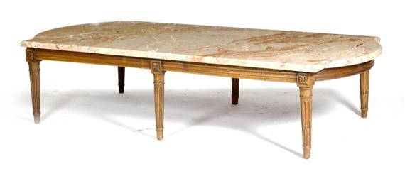 Appraisal: COFFEE TABLE late Louis XVI th c molded and carved