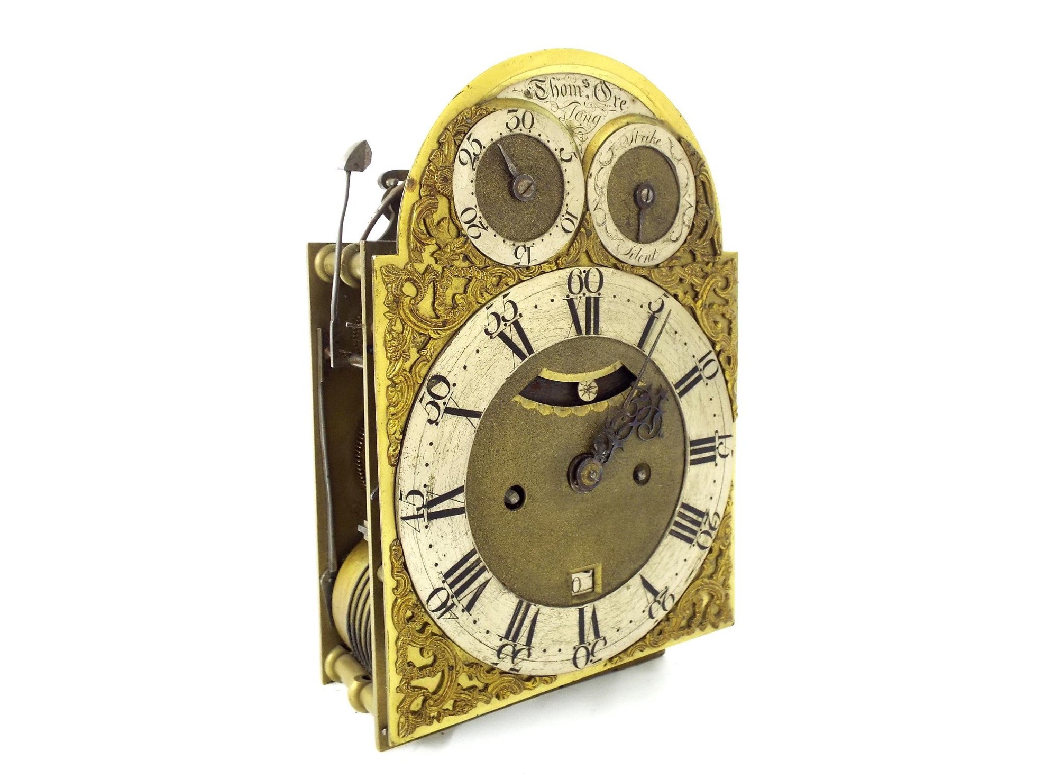 Appraisal: Good double fusee bracket clock movement the engraved back plate