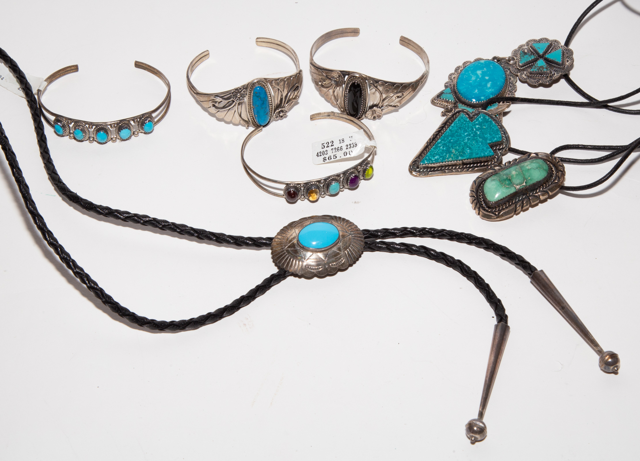 Appraisal: A LARGE COLLECTION OF STERLING SILVER JEWELRY various Native American