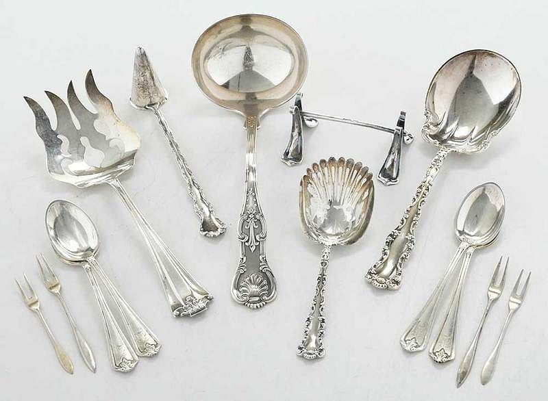 Appraisal: Group of Assorted Silver Flatware th century pieces sterling flatware