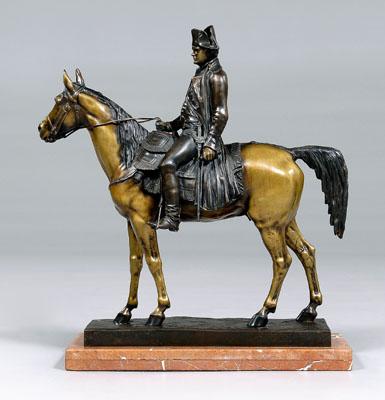 Appraisal: Bronze equestrian figure of Napoleon cast after a model by