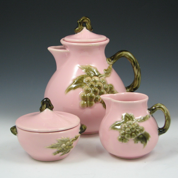 Appraisal: Hull Tokay Tea Set - Mint Tokay three-piece tea set