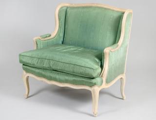 Appraisal: LOUIS XV STYLE PAINTED BERGERE A LA REINE th Century