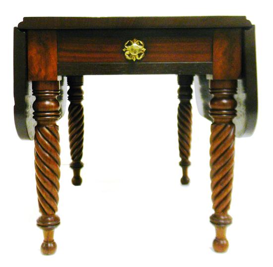 Appraisal: th C American Federal style diminutive drop leaf table mahogany