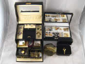 Appraisal: A mixed lot comprising two jewellery boxes a quantity of