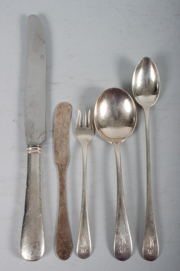 Appraisal: American sterling silver partial flatware comprising pieces including ice tea