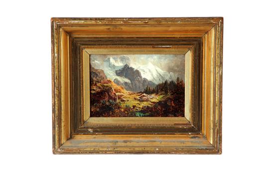 Appraisal: MOUNTAIN LANDSCAPE BY JULIUS ROSE GERMANY - Oil on board