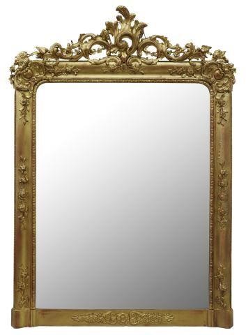 Appraisal: French Louis XV style giltwood wall mirror late th early