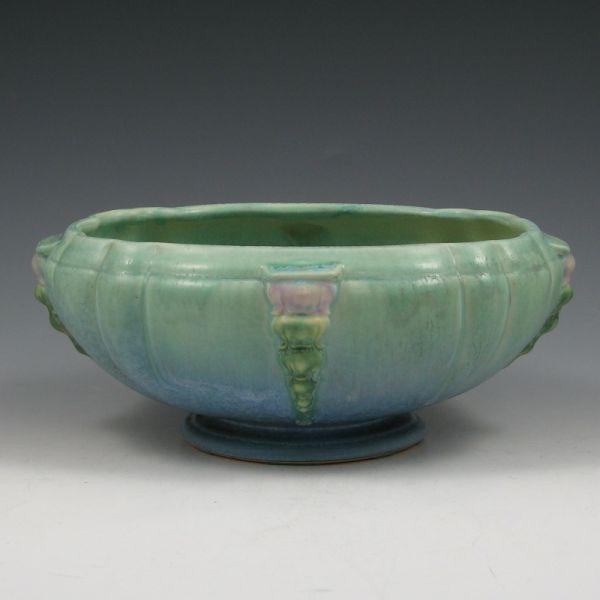 Appraisal: Roseville Topeo console bowl in matte turquoise and blue with