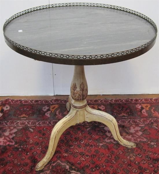 Appraisal: LOUIS XVI TRIPOD TABLE Late th c with a baluster