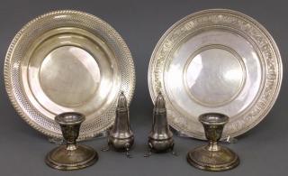 Appraisal: Sterling silver dishe Two sterling silver dishes diameter Troy ounces