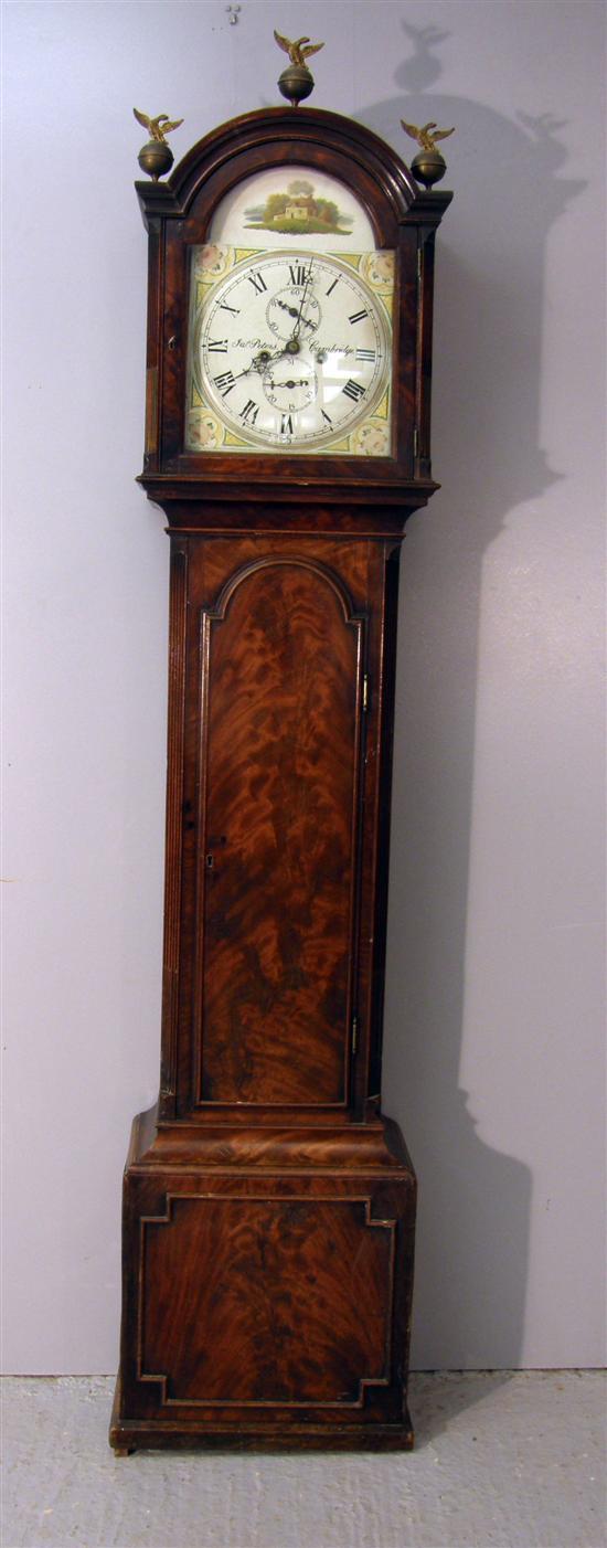 Appraisal: th century mahogany longcase clock by James Peters of Cambridge