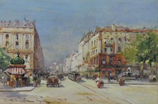 Appraisal: GALIEN-LALOUE Eugene Watercolor Marseille Signed inscribed and dated lower left