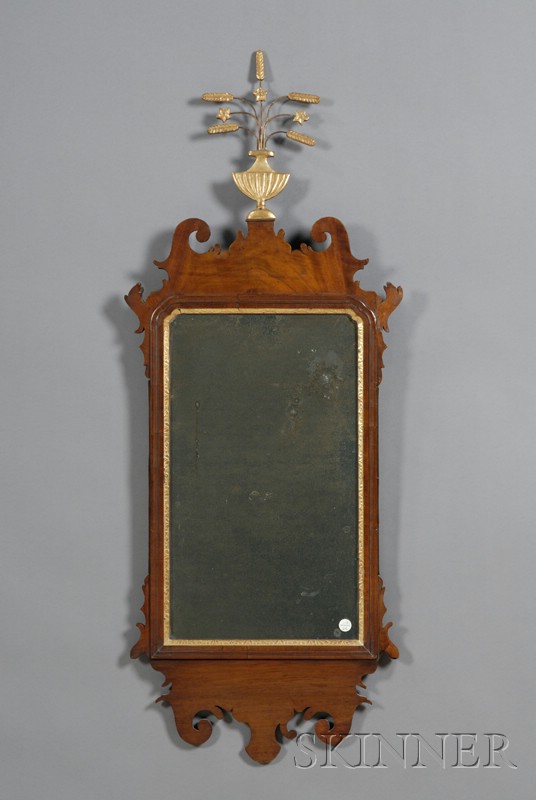 Appraisal: Chippendale Mahogany and Gilt-gesso Mirror probably England late th century