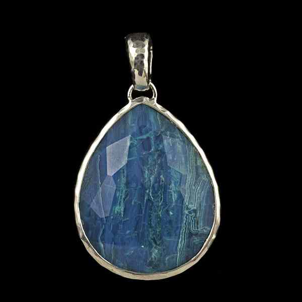 Appraisal: Ippolita Sterling Silver and Agate Pendant Hand hammered sterling silver