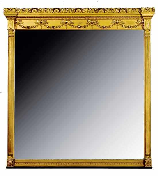 Appraisal: Federal style gilded overmantel mirror American or English late th