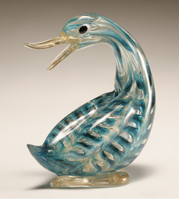 Appraisal: Barovier and Toso art glass model of a duck H