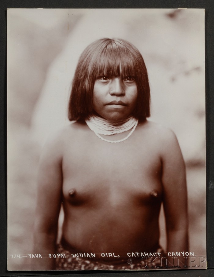 Appraisal: Unmounted Photograph of a Supai Indian Girl written on the