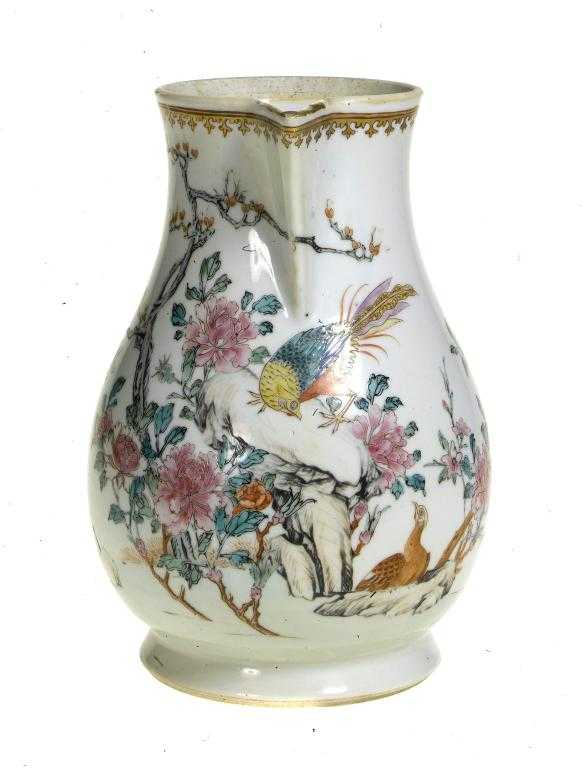 Appraisal: A CHINESE EXPORT PORCELAIN JUG of baluster shape finely painted