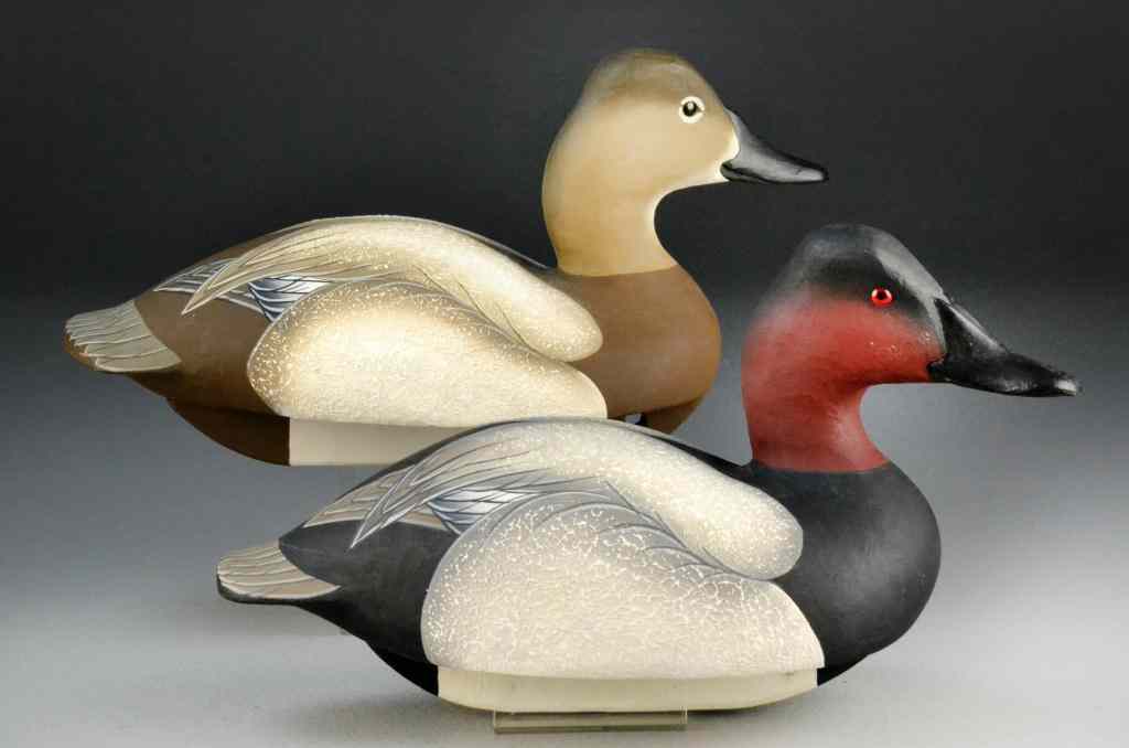 Appraisal: Mike Kent Canvasback Duck Decoys - PairFinely painted drake and