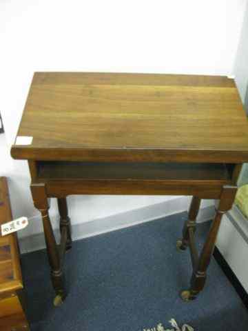 Appraisal: Mahogany Book or Music Stand wooden wheels