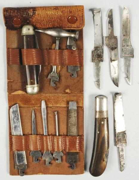 Appraisal: Lot of Tool Knife Kits Description Circa s L Frohnhauser