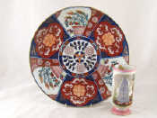 Appraisal: A Japanese Imari style display plate cm across together with