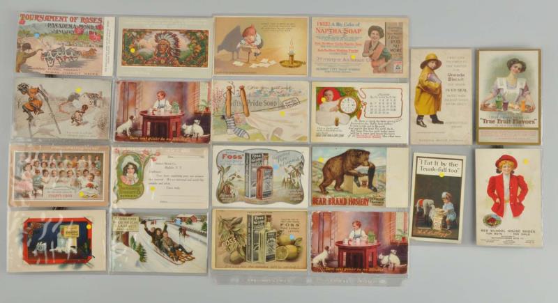 Appraisal: Lot Of Advertising Postcards Postcards in this lot advertise such