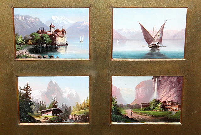 Appraisal: SWISS SCHOOL TH TH CENTURY Chateau Chillon Lake Geneva' oils