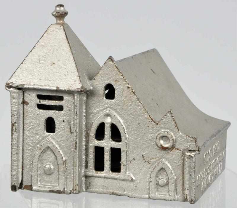 Appraisal: Cast Iron Westside Presbyterian Church Still Bank Description Manufactured in