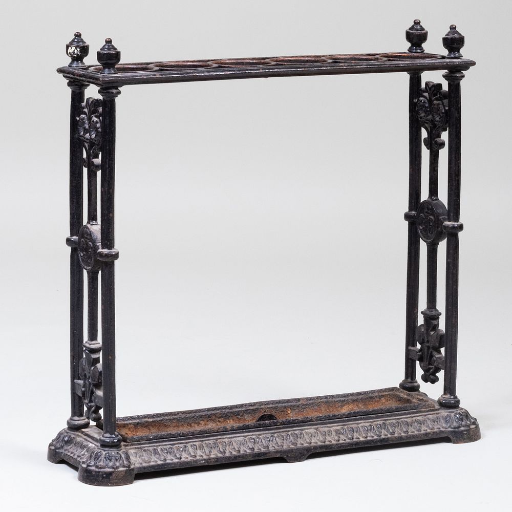 Appraisal: Victorian Painted Cast-Iron Walking Stick Stand x x in Condition