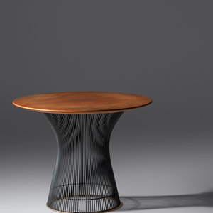 Appraisal: Warren Platner American - Occasional TableKnoll Associates USA walnut bronze-plated