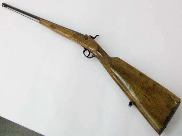 Appraisal: Spanish Muzzle Loading ga Shotgun-Blued part octagonal part round barrel