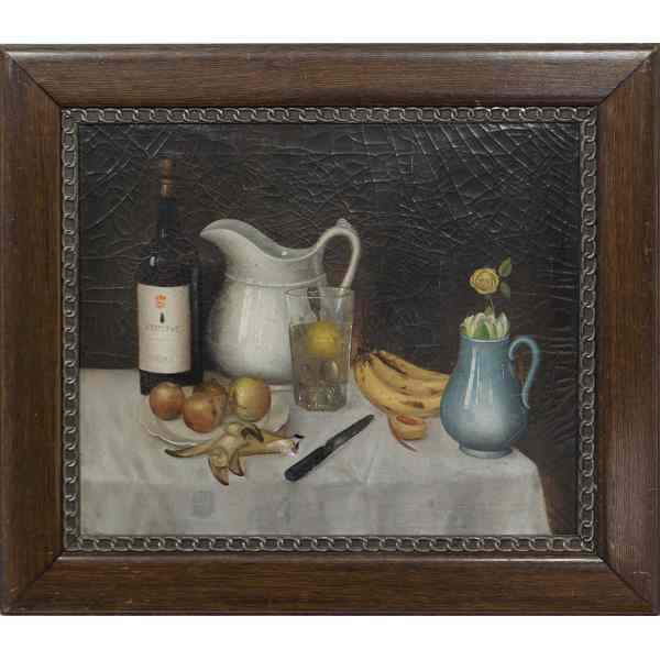 Appraisal: th Century American Still Life Oil on canvas th century