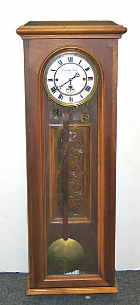 Appraisal: A German walnut regulator wall clock late thearly th century