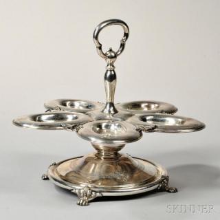 Appraisal: Continental Silver Oyster Server probably early th century bearing a