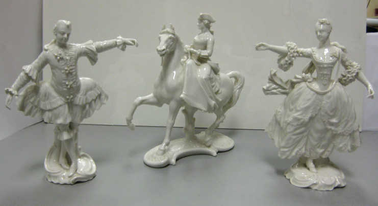 Appraisal: THREE GERMAN PORCELAIN FIGURES Royal and State's Porcelain Manufactories Nymphenburg