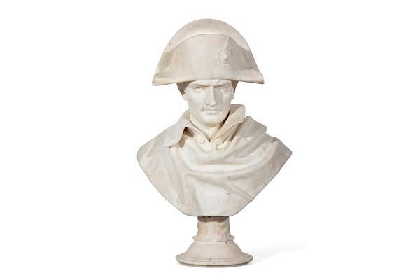 Appraisal: An Italian white marble bust of Napoleon Vichi An Italian