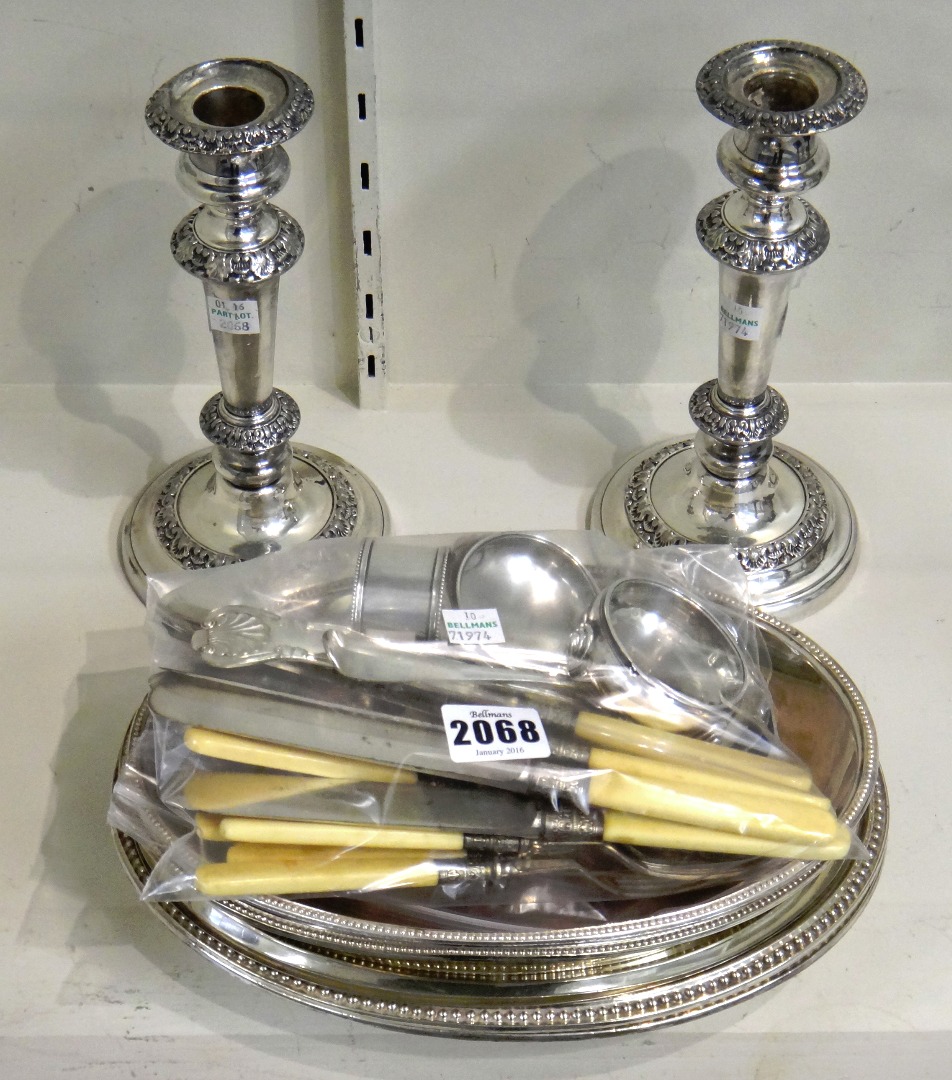 Appraisal: Two silver similar salts each raised on three hoof shaped