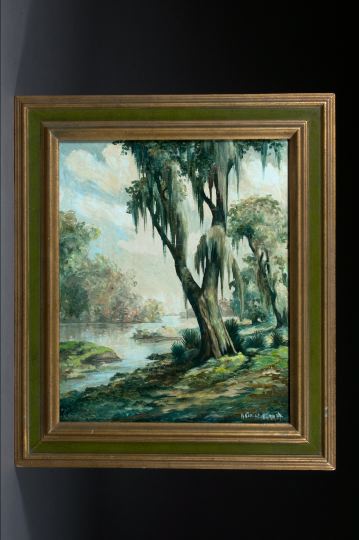 Appraisal: Antoine Verret American Louisiana th Century Bayou Landscape Reserve LA