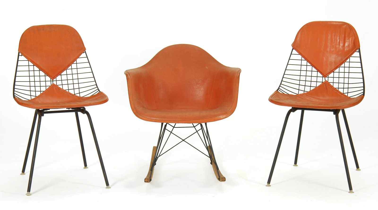 Appraisal: THREE BIKINI'' CHAIRS AFTER CHARLES EAMESAmerican Circa Designed by Eames