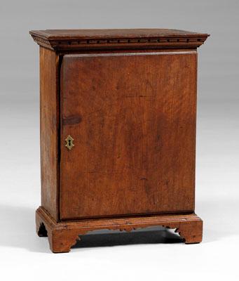 Appraisal: Virginia Chippendale spice chest walnut with poplar secondary figured walnut