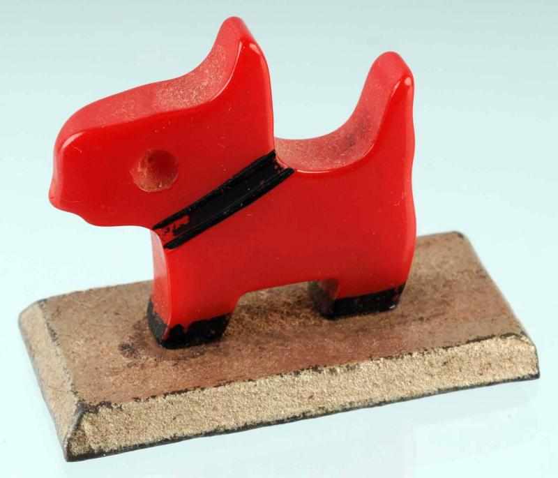 Appraisal: Bakelite Scottie Dog Piece Description CORRECTION Red Scottie dog is