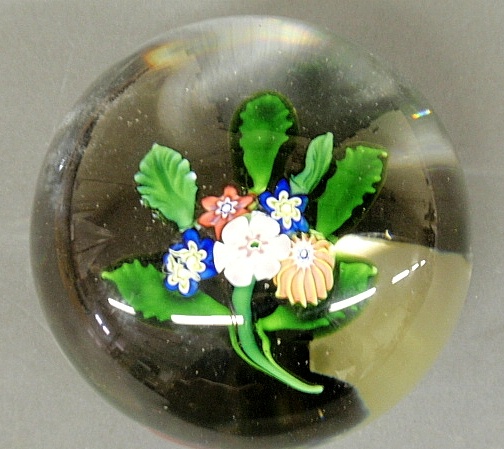 Appraisal: - St Louis paperweight Bouquet c h x dia -