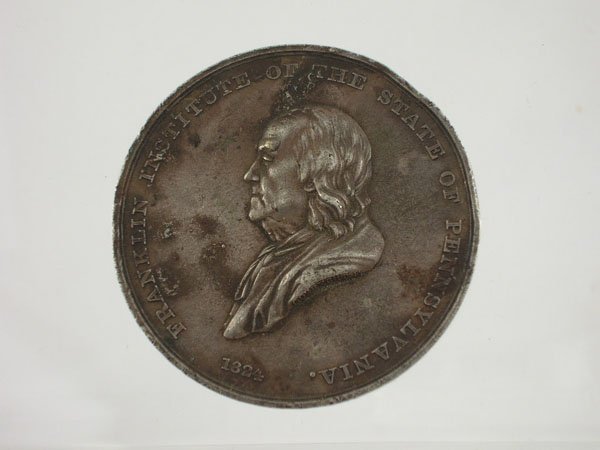 Appraisal: Benjamin Franklin medal probably silver obverse with left facing bust