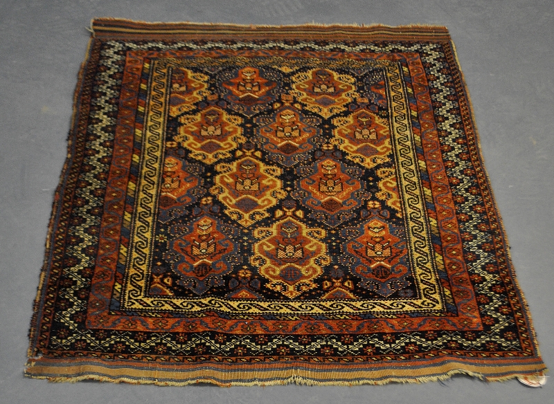 Appraisal: - Colorful Belouch oriental mat late th c x -